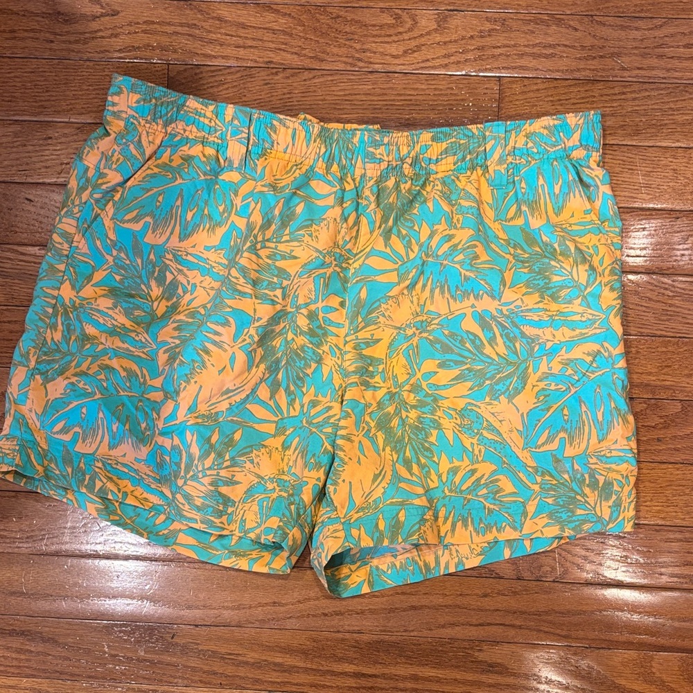 Columbia Orange and Green Athletic Shorts